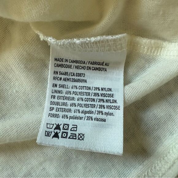 American Eagle Lace Crop Top Lined Small Cream Boho - Picture 5 of 11